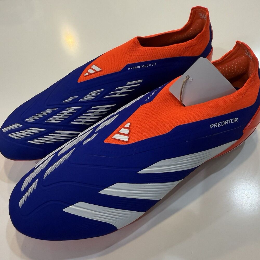 adidas Predator Elite Laceless FG Soccer Cleats Lucid Blue IF6447 Mens Size 9